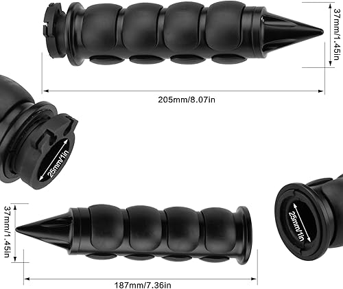 Vista 39 de Empuñaduras de mano para motocicleta de 1 pulgada y 0.984 in, agarre para manillar, acelerador, universal, compatible con Harley Davidson Dyna