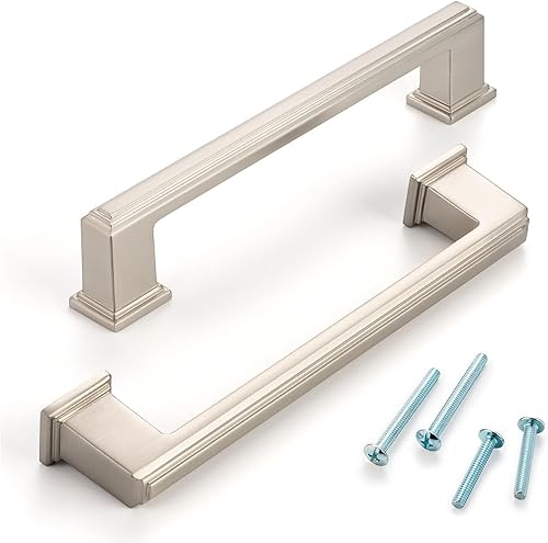 Vista 89 de Paquete de 10 tiradores de gabinete de 6-1/4 pulgadas, tiradores negros mate para gabinetes, accesorios de cocina negros para gabinetes, cajones