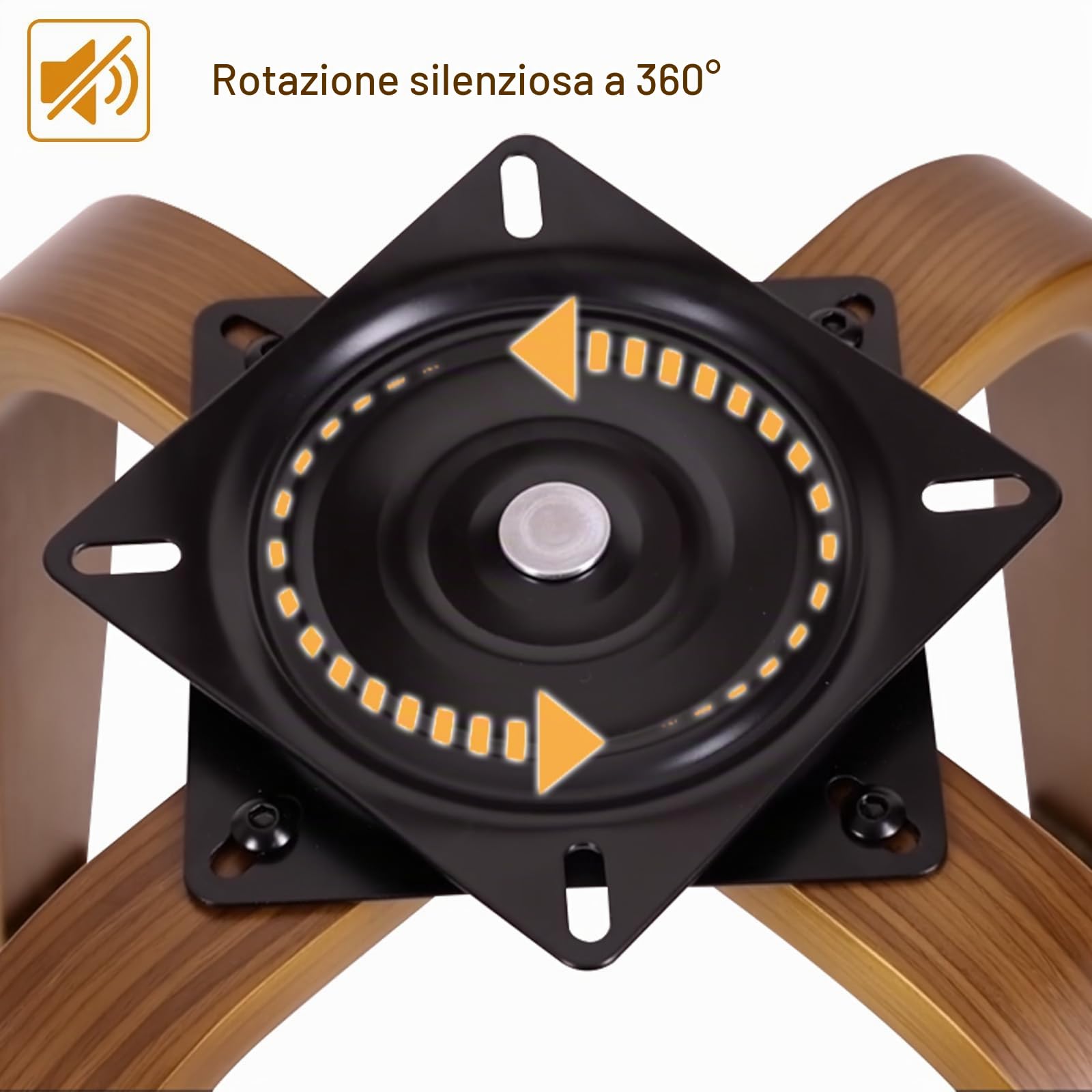Bekrvio Set da 4 Sgabelli Girevoli con Altezza da Bar, Sgabelli da Bar in Legno Massiccio con Schienale, Altezza Seduta 65 cm, Sedia Girevole da Bar–Sgabello da Bar per Esterno Resistente agli Agenti
