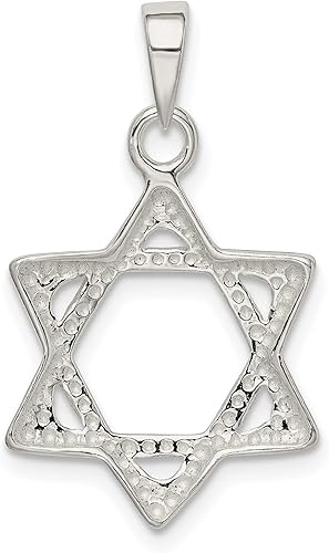 Miniatura 3 de FindingKing Colgante de plata esterlina con dije de estrella de David, Plata esterlina