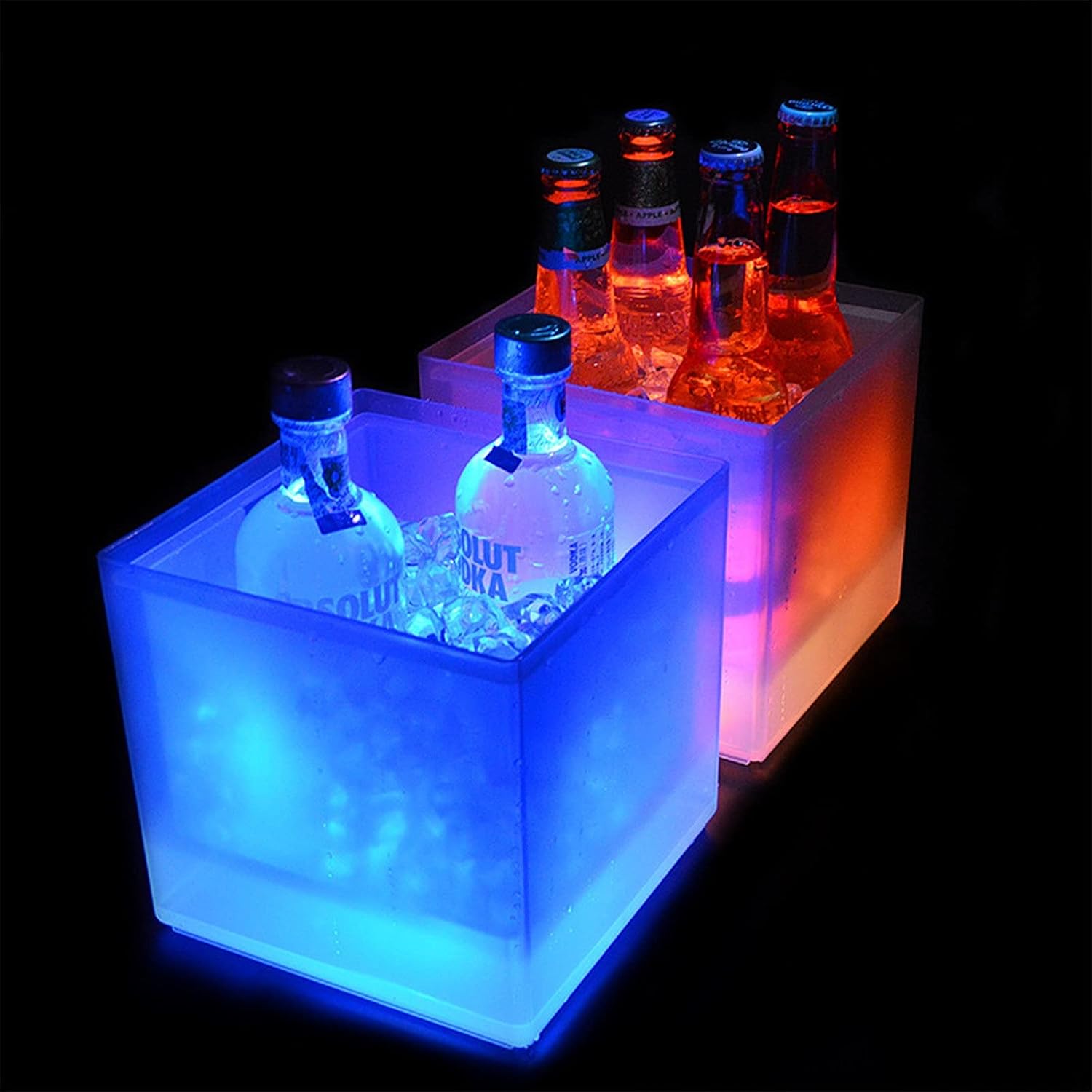 5L Waterproof LED Color Changing Plastic Ice Bucket Bars Nightclubs Light Up Champagne Beer
