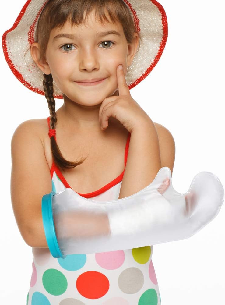 Shower Cover,Waterproof Arm Shower Protector Home Shower Bath Sleeve Arm Cast Wound Protector for Kids Arm Fracture Wounds Arm Dry-19Inches