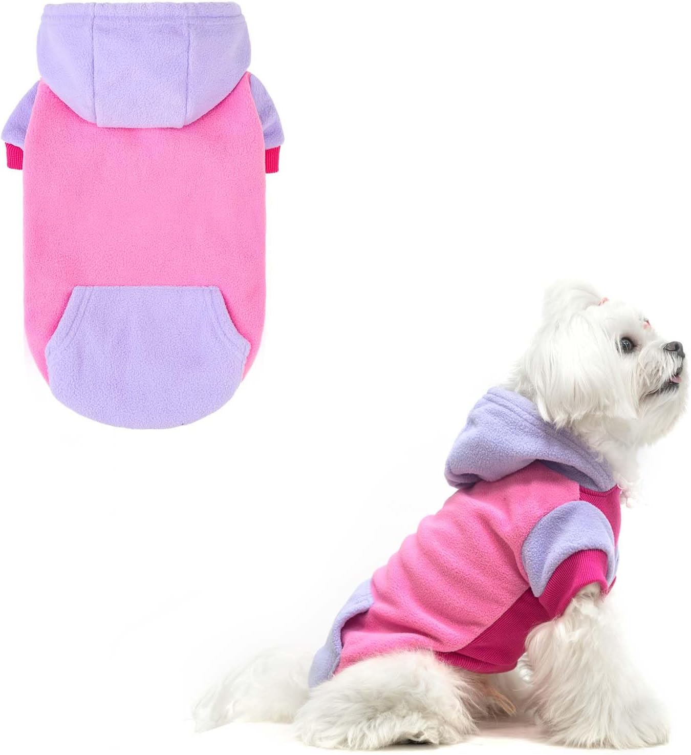 PUPTECK Fleece Dog Hoodie Puppy Sweatshirt Soft Warm Dog