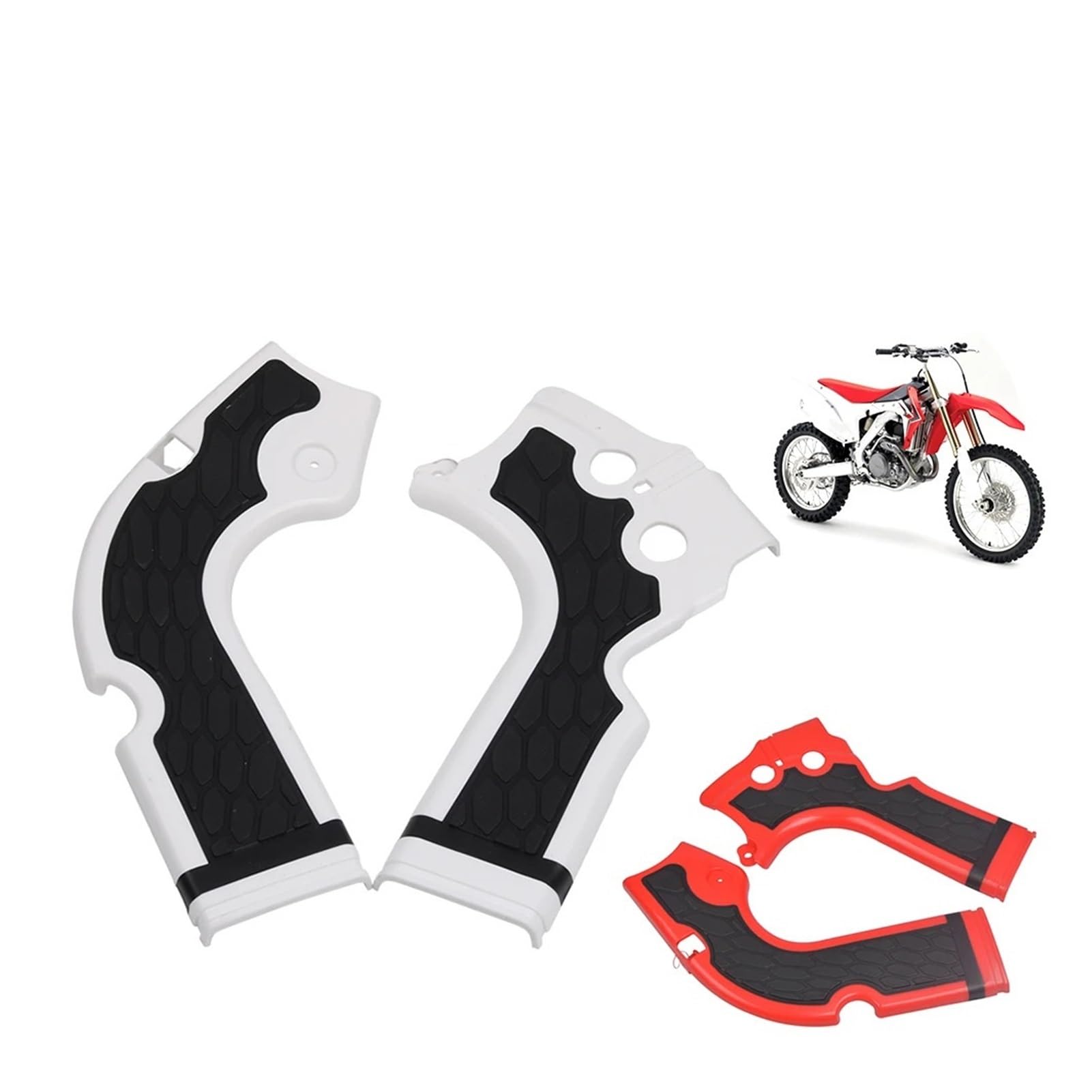 Moto Protezione Telaio Motocross Compatibile con CRF250R CRF450R CRF 250 R CRF 450 R 250R 450R 2013 2014 2015 2016 Protezione Telaio (Size : Red black)