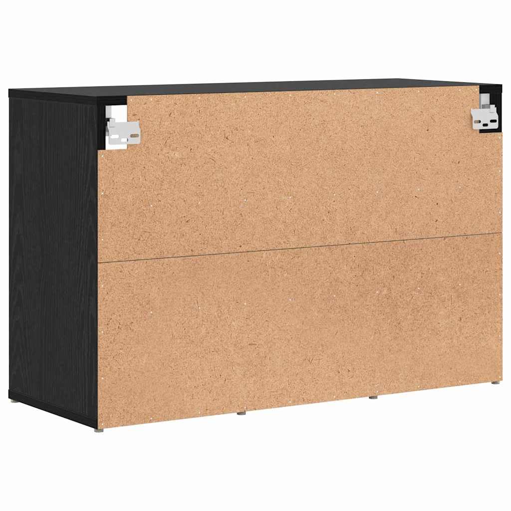 Schuhschrank mit Regal Schwarz Eichen-Optik Holzwerkstoff 77,5 x 30 x 51 cm mit 9 Brettern schmaler Schuhständer für Flur Dielen Garderobe zur geordneten Aufbewahrung