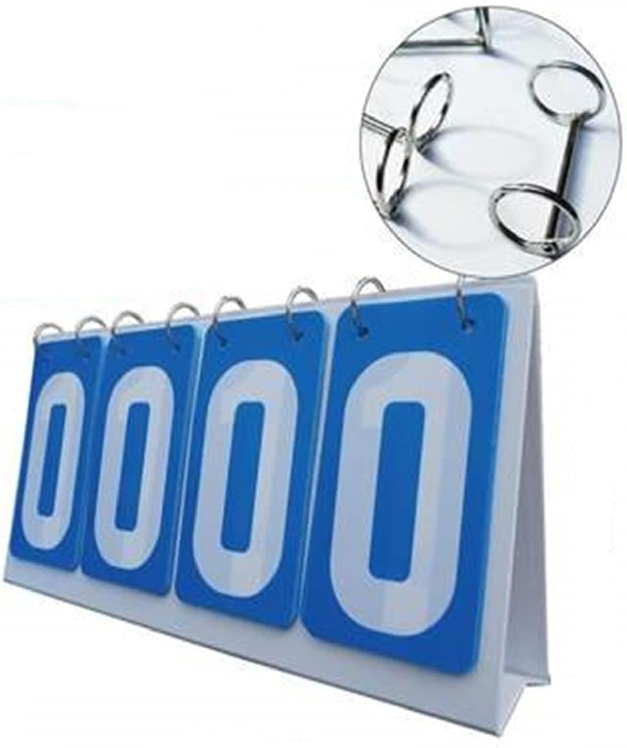 Flip Scoreboards Three-Digit Scoreboard Four-Digit Scoreboard Turn-Over Board Basketball Game Badminton Score Integrator (Color : Red, Size : 27x16cm) (Blue 35.5x16cm)