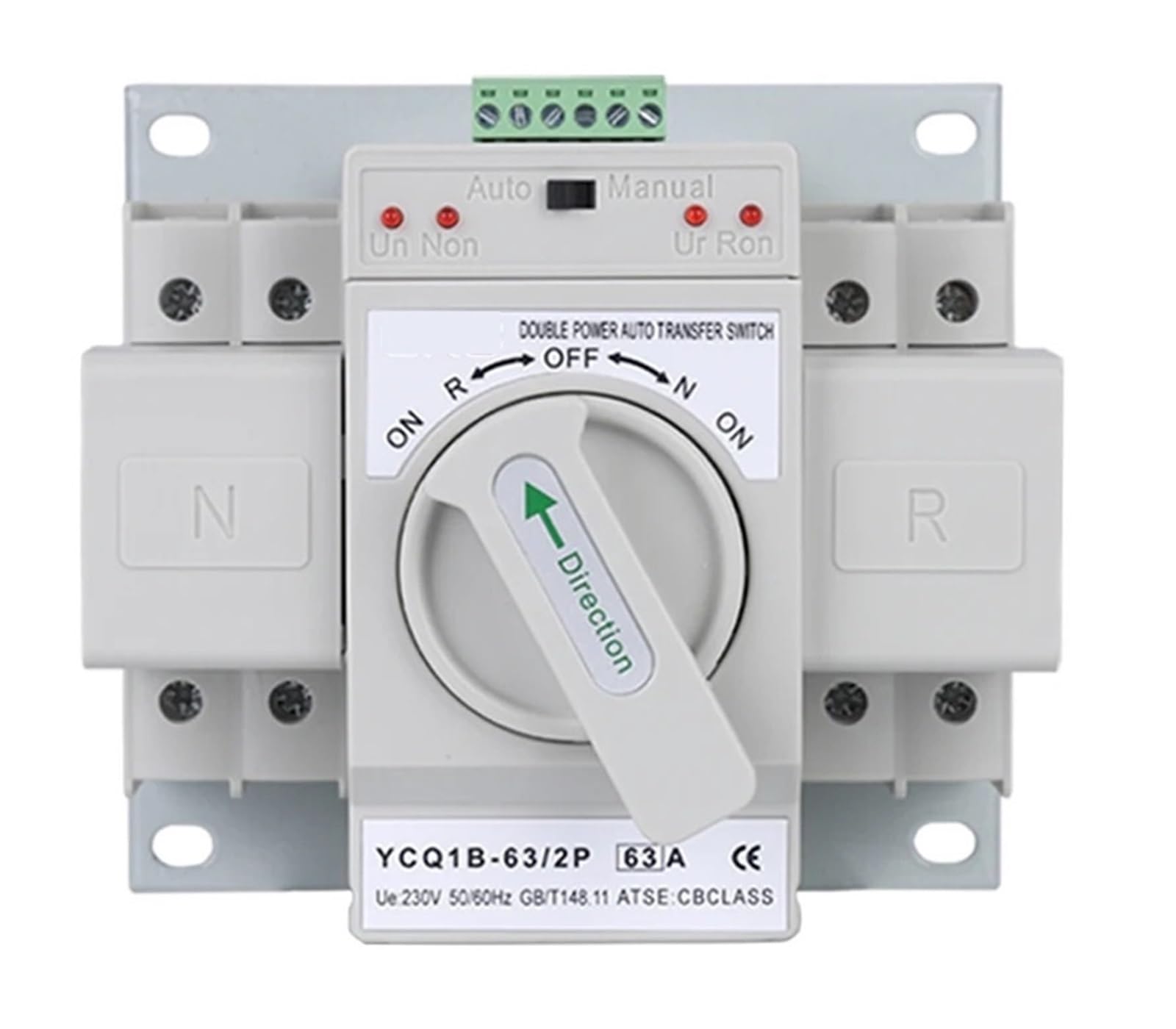 Commutateur de transfert automatique YCQ1B-63 2P 63A pour commutation AC230V