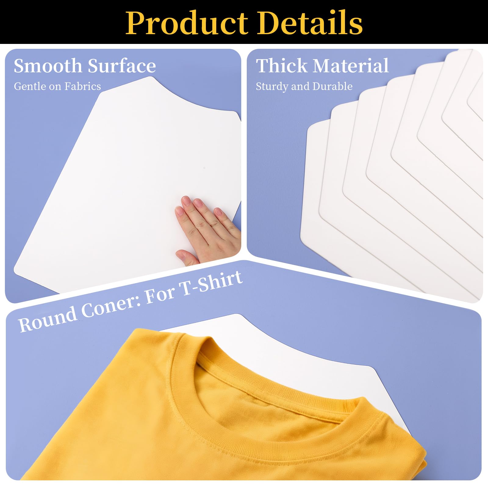 Inserti per Camicie, 50 Pezzi 35cm X 25.5cm Cartoncini per Camicie Supporto, con Angoli Arrotondati, per Organizzazione Abbigliamento e Packaging