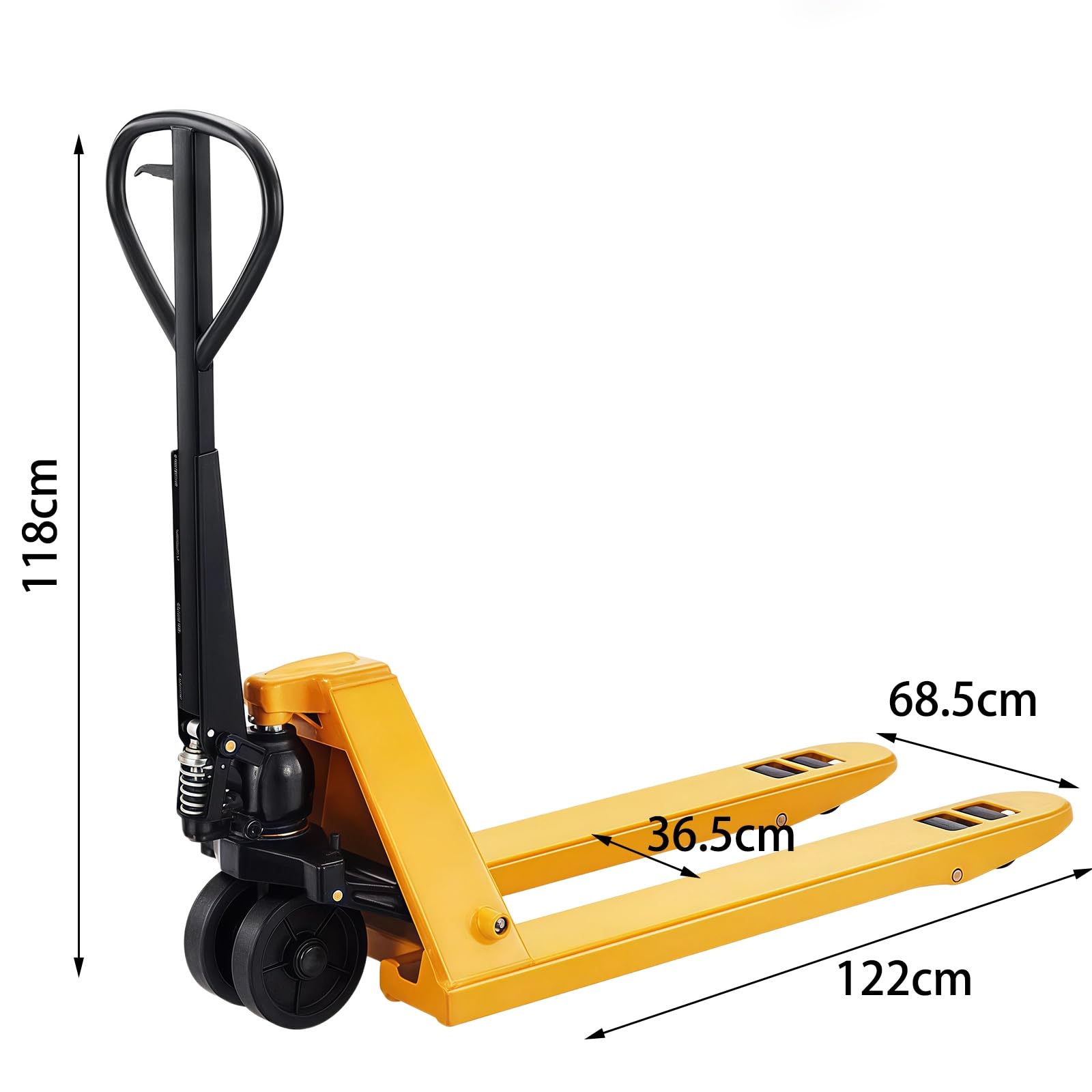 Transpallet Sollevatore for pallet manuale con forca regolabile a bilanciere for lo spostamento di materiali in officina