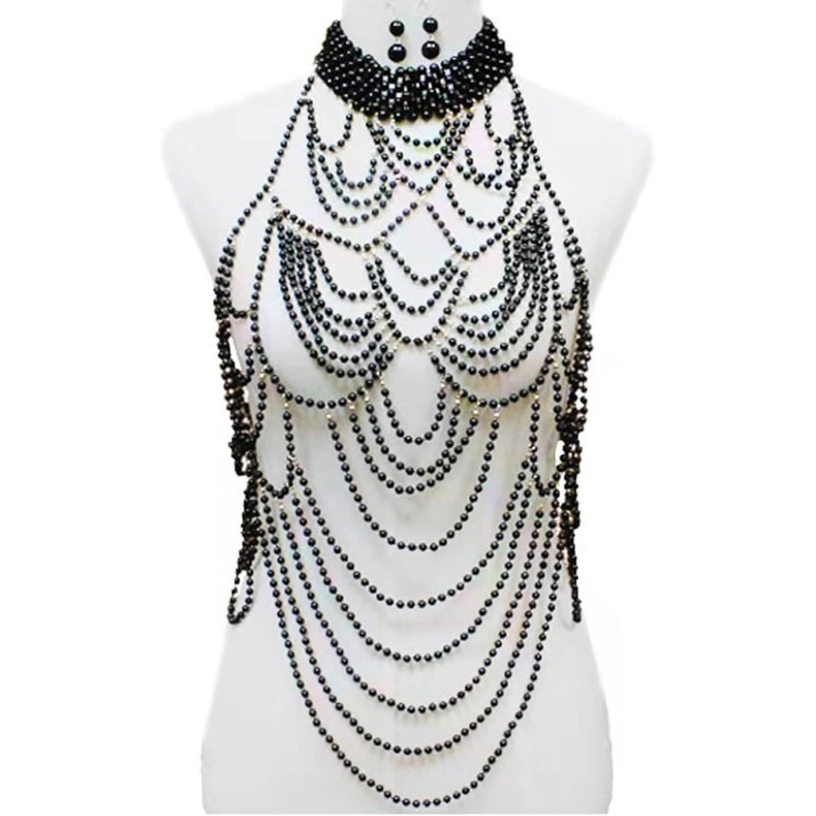 Perlen Schulterketten Braut Hochzeit Boho Mehrlagige Arm Kette Körperschmuck