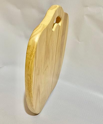 Miniatura 6 de Nabytok - Tabla de cortar de madera en forma de manzana de 13 x 11 pulgadas con asa, tabla redonda de charcutería, charcutería y bloque de carnicero
