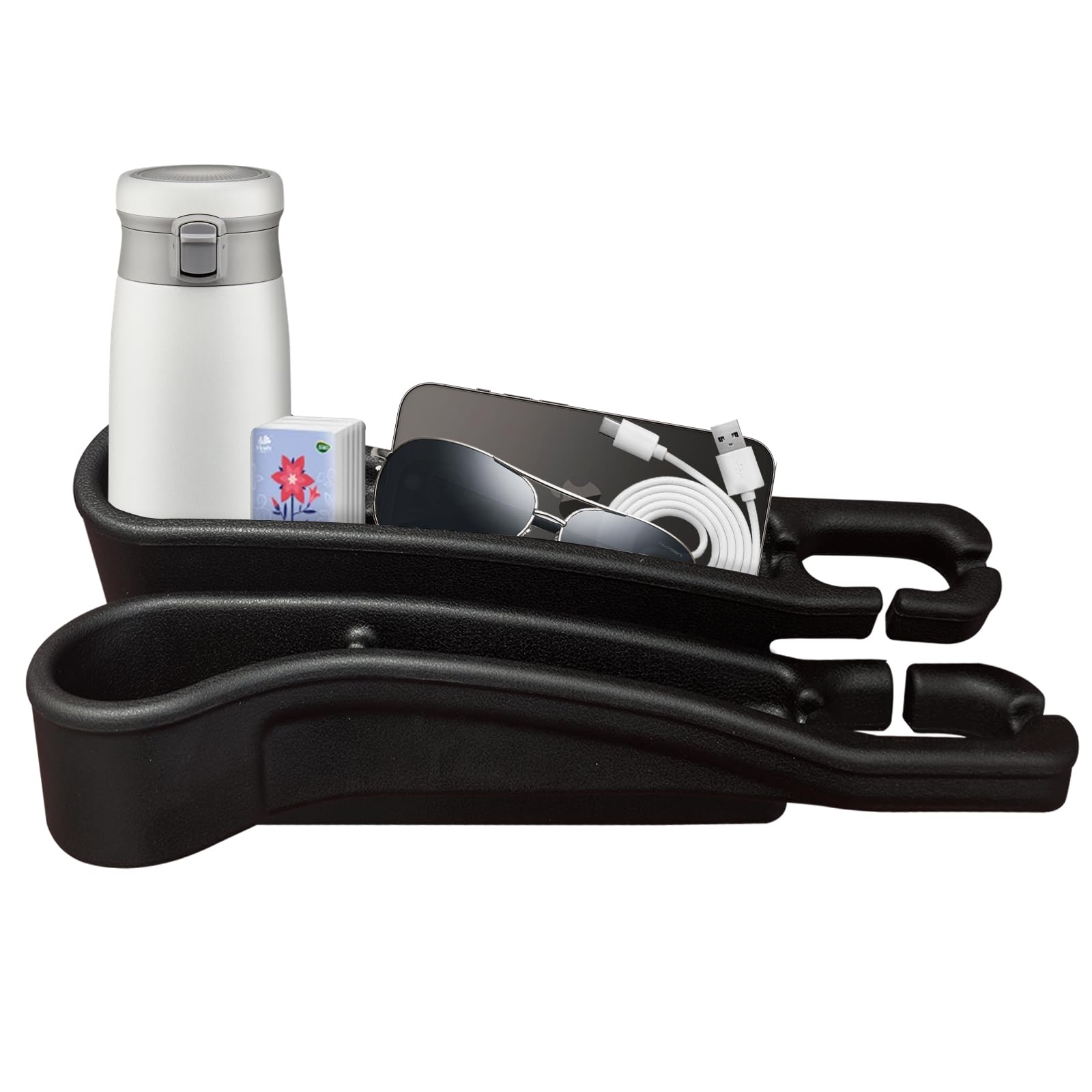 Car Seat Gap Filler 2 Pack, Multifunctional Seat Side Gap Filler and Organizer, Universal Car Gap Strip with Cup Holder Suitable for Car Truck SUV Car Interior Accessories