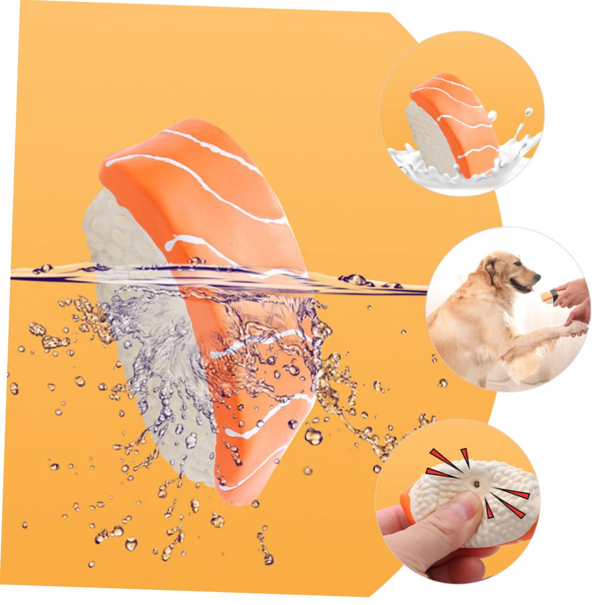 FRCOLOR 9piezas Juguetes De Masticación para Perros Juguetes Interactivos para Cachorros Diseño De Sushi Divertido Resistente y Limpieza para Jugar Casa
