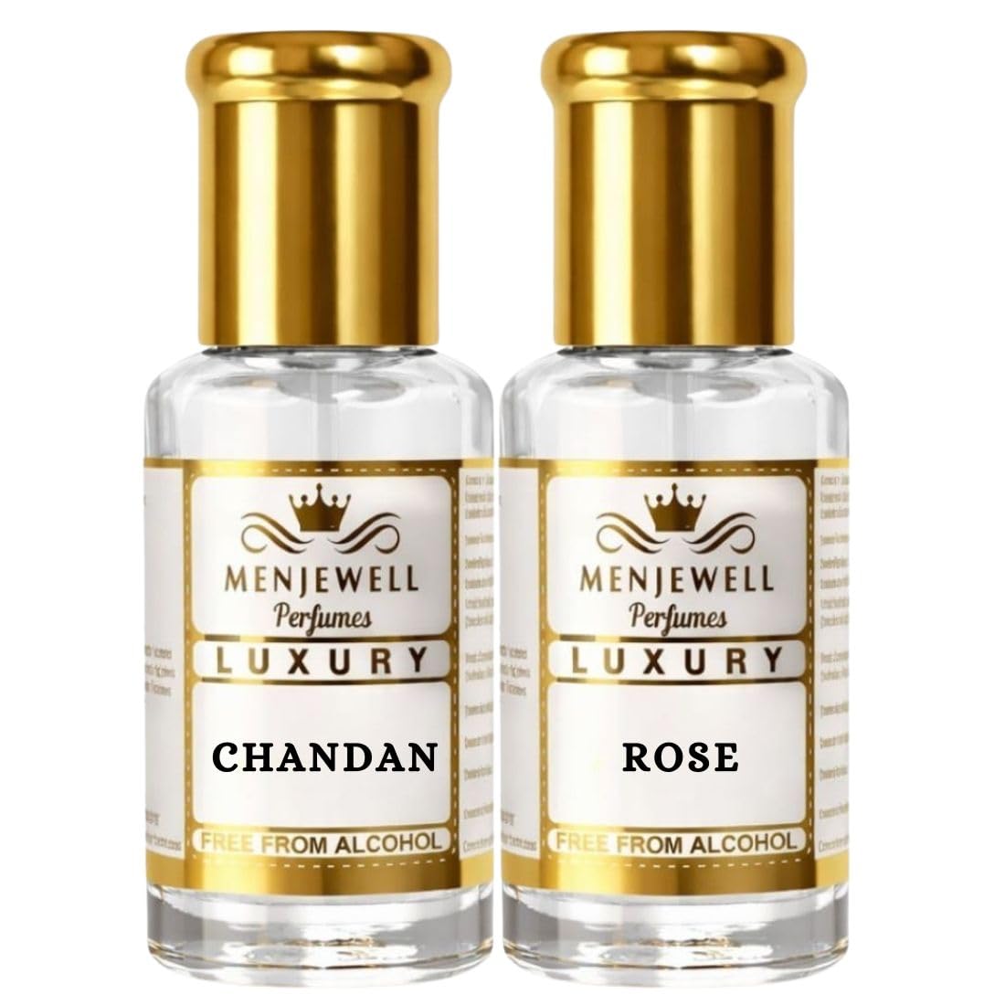 Menjewell Gift Pack Of 2(Sandalwood/Rose) Attar/Ittar/Etra Perfume For Men and Women | Non alcoholic | Best Gifting Long Lasting Luxury Scent | 6ml(each)