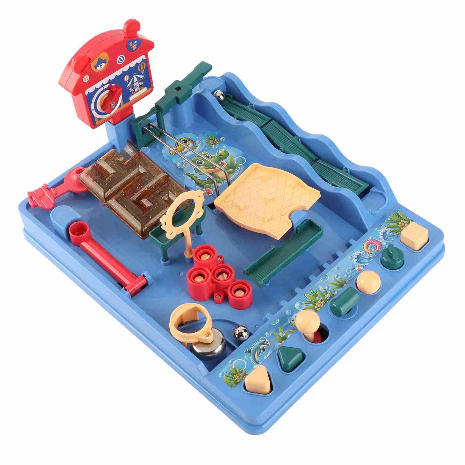 Mini parco acquatico portatile Labirinto da tavolo Gioco da tavolo Giocattolo per la famiglia Bambini adulti Viaggi per feste Eco-friendly Bordi lisci 31,5x27x10 cm