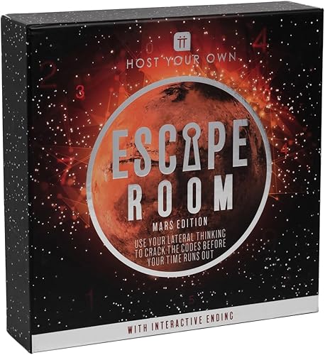Talking Tables Mars Space - Juego de Escape Room con temática espacial Organiza tu propia noche de juegos para cumpleaños, cena, entretenimiento