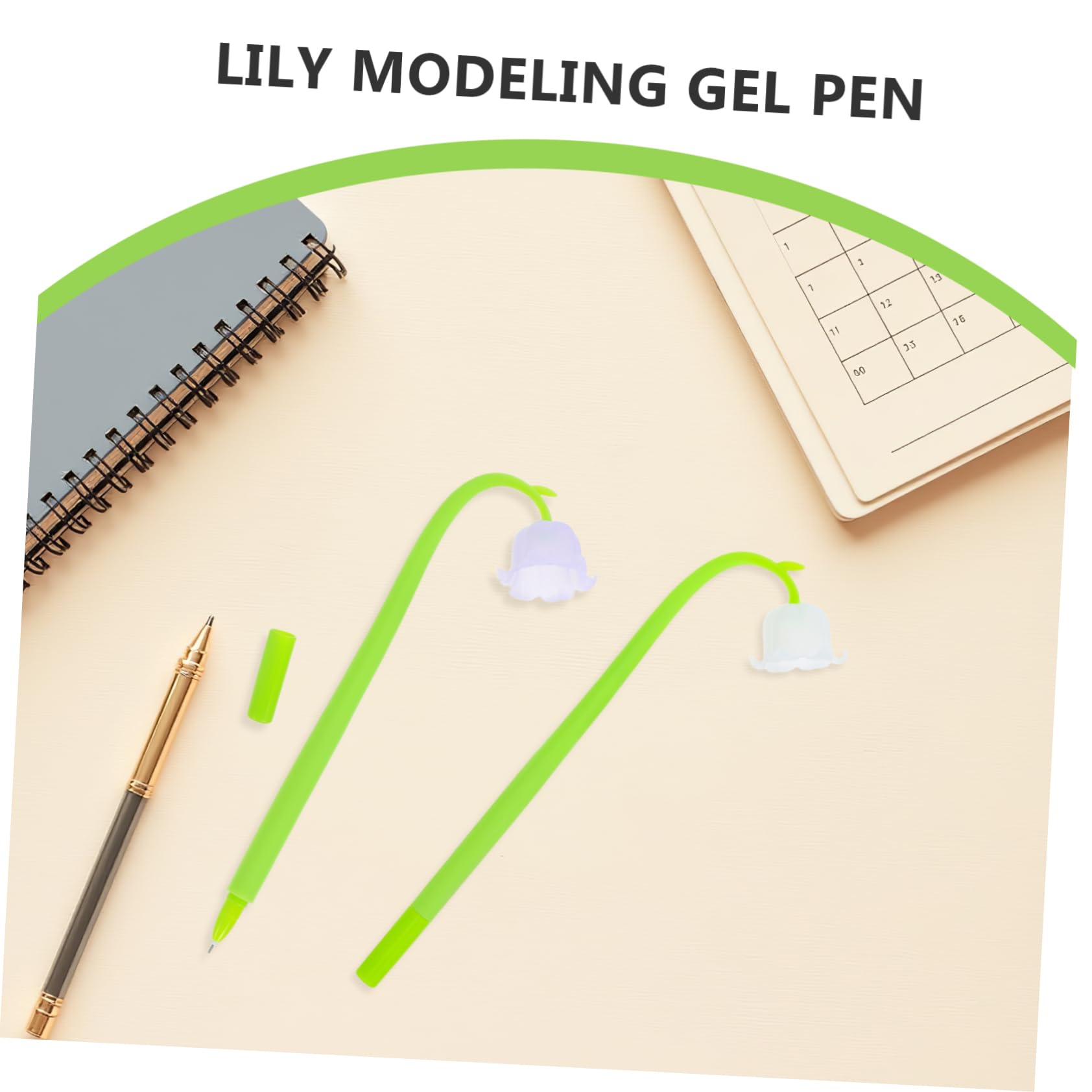 Ciieeo 10 Piezas Bolígrafo De Gel Con Diseño De Flor Adorable Para Estudiantes Paquete Color Negro Para Obsequio De Premio o Uso Escolar