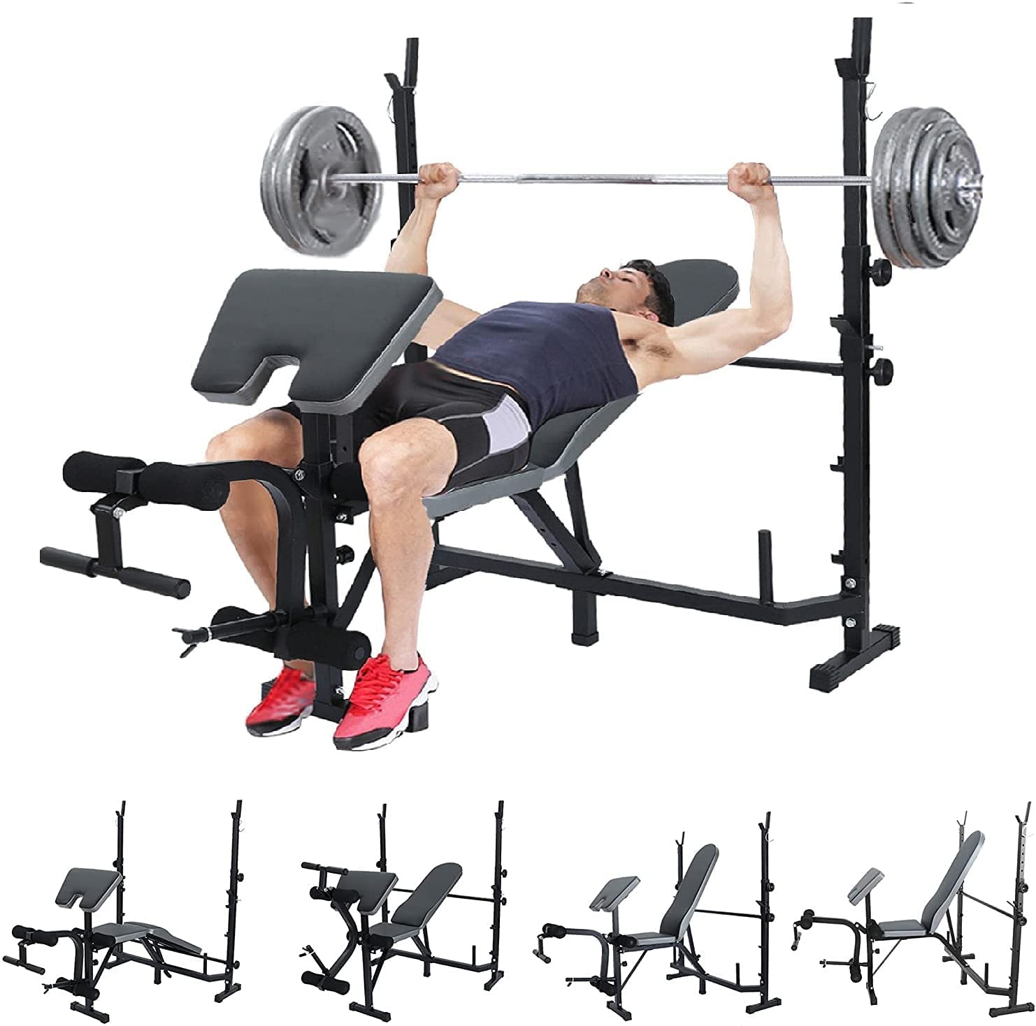 Buy Helwhit Olympic Power Cage Squat Rack Weight Strength with LAT