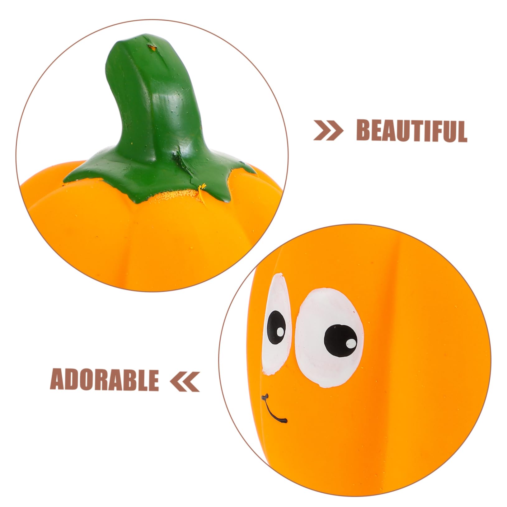 INOOMP 4pièces Jouet à Mâcher pour Chiens Forme De Citrouille Jouet Squeaky Interactif pour Nettoyage des Dents Et Entraînement des Animaux De Compagnie