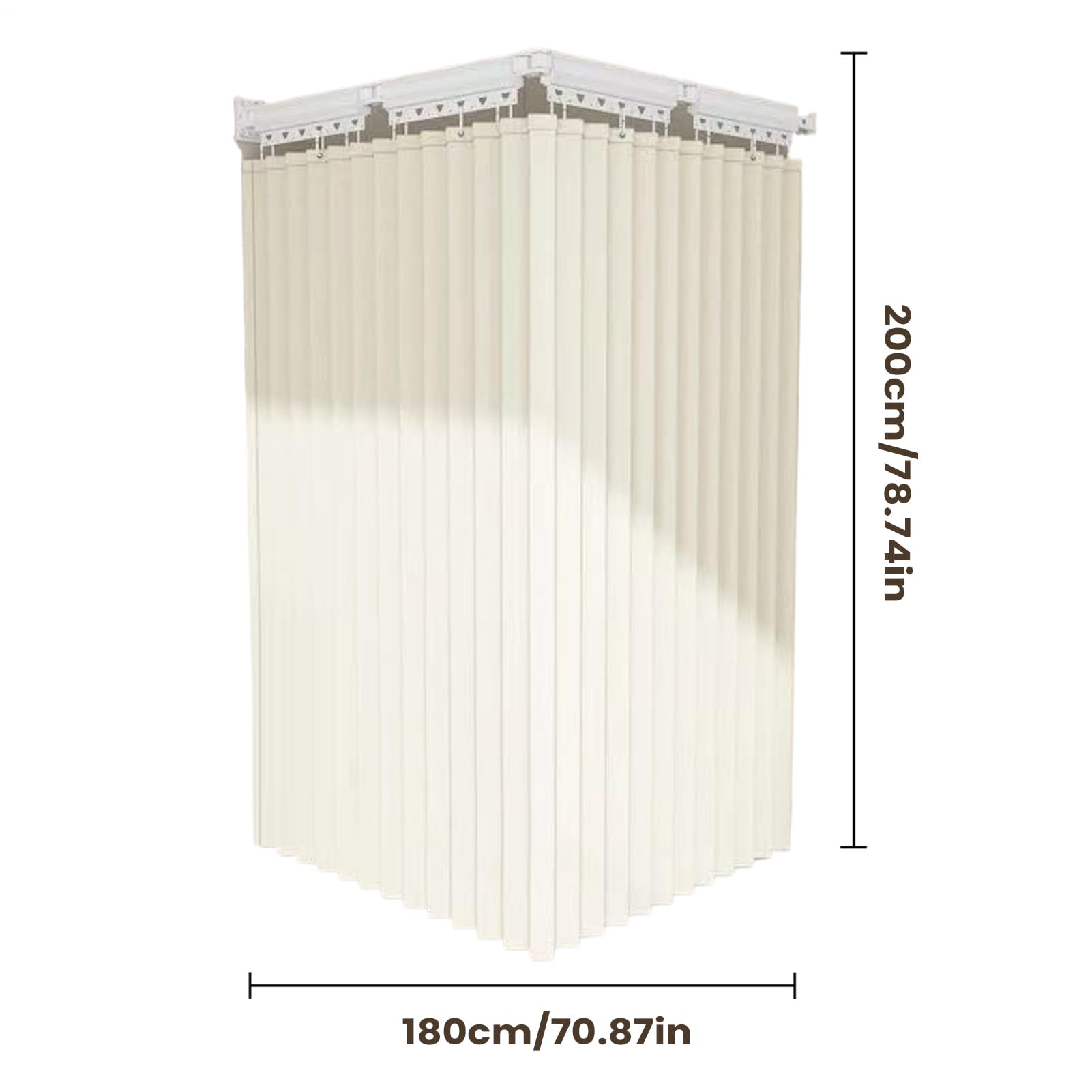 Cortinas de ducha plegables de fijación de pared ajustable sin taladrar | Ducha Barras Para Baño Apartamento Casa Hotel Dormitorio Interior
