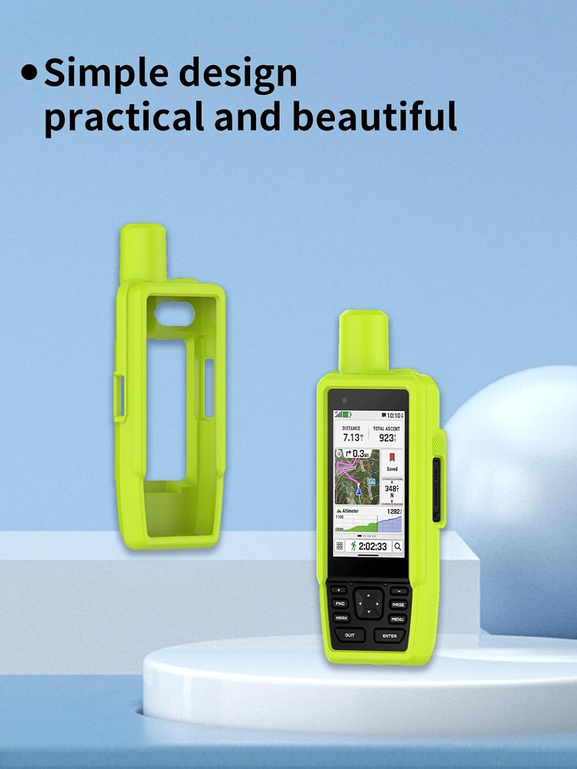 Case for Garmin GPSMAP H1 GPS Handheld Navigator,UYRUREL Premium Sillence Material,Shock-Absorbing and Anti Drop Protection Soft Shell,Fluorescent Green.