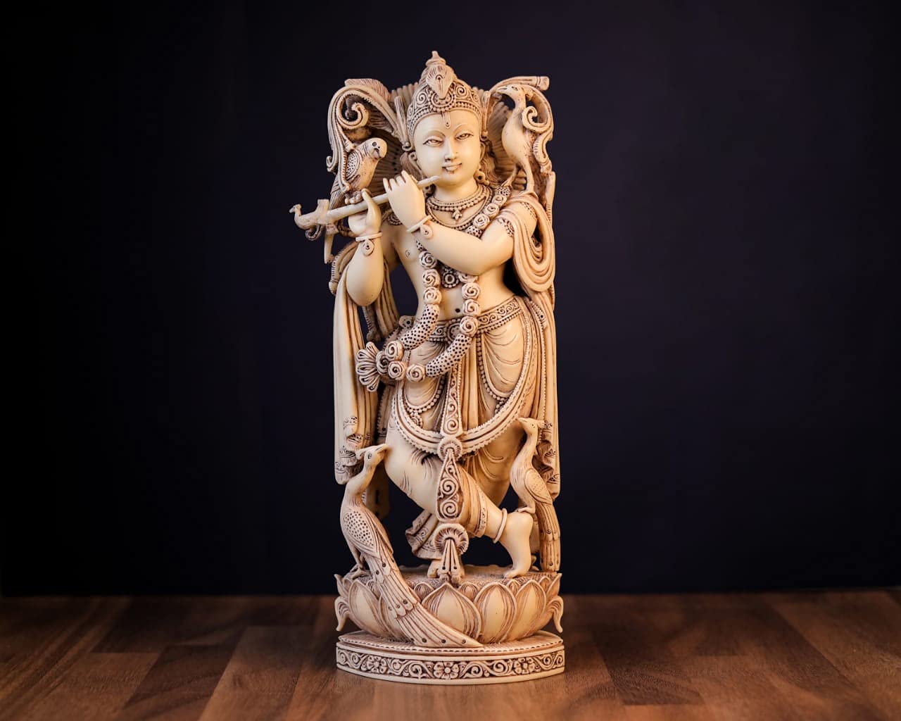 Buy SHIVAJI ARTS Krishna Statue, 29 cm Dust Marble Finish Lord Krishna