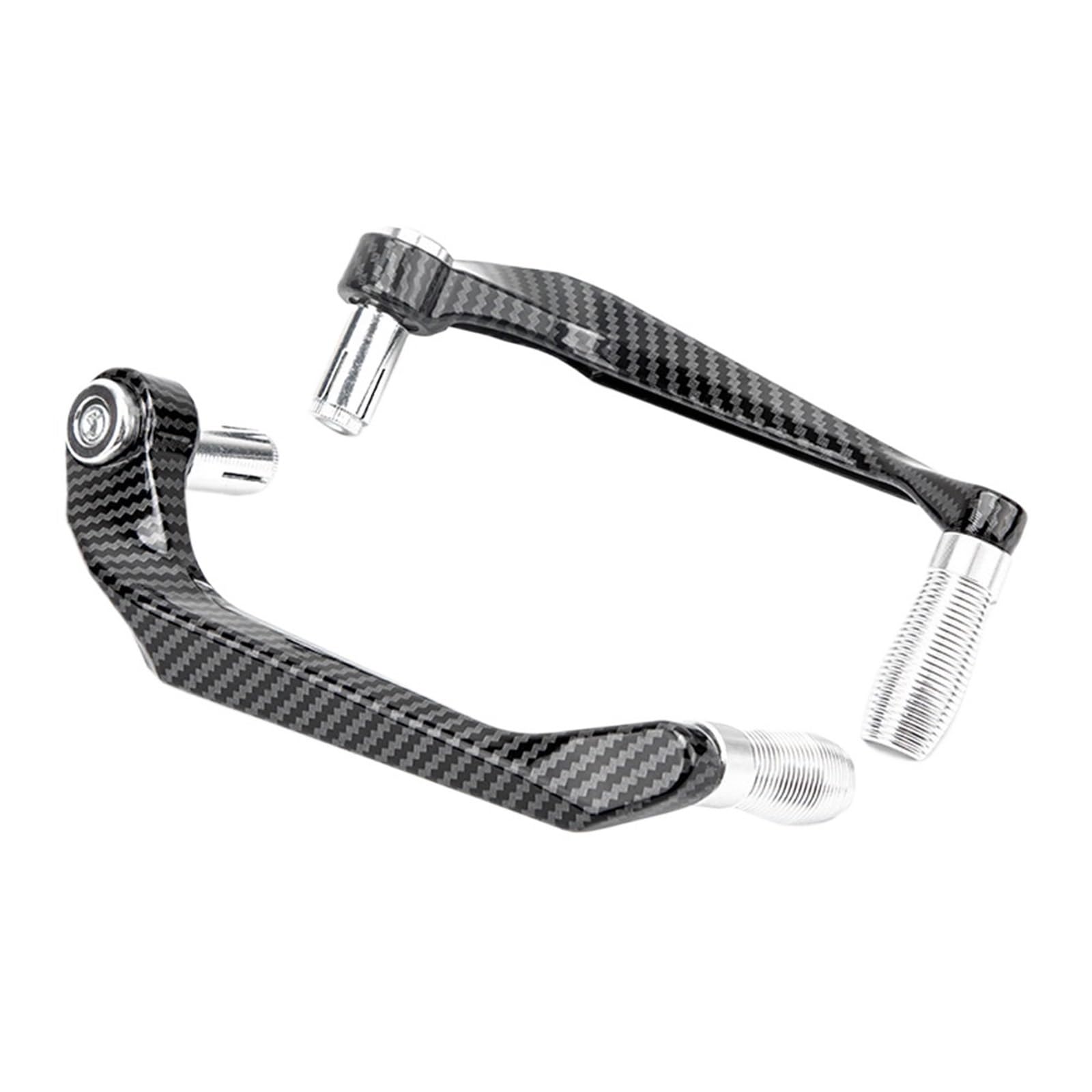 NOAUQWTV Clutch Lever Hand Guard Protector Motorcycle CNC Aluminum Handlebar Brake Clutch Lever Handguard Shield and Protector Gear Modification Accessories Motorcycle Handguards(Silver)