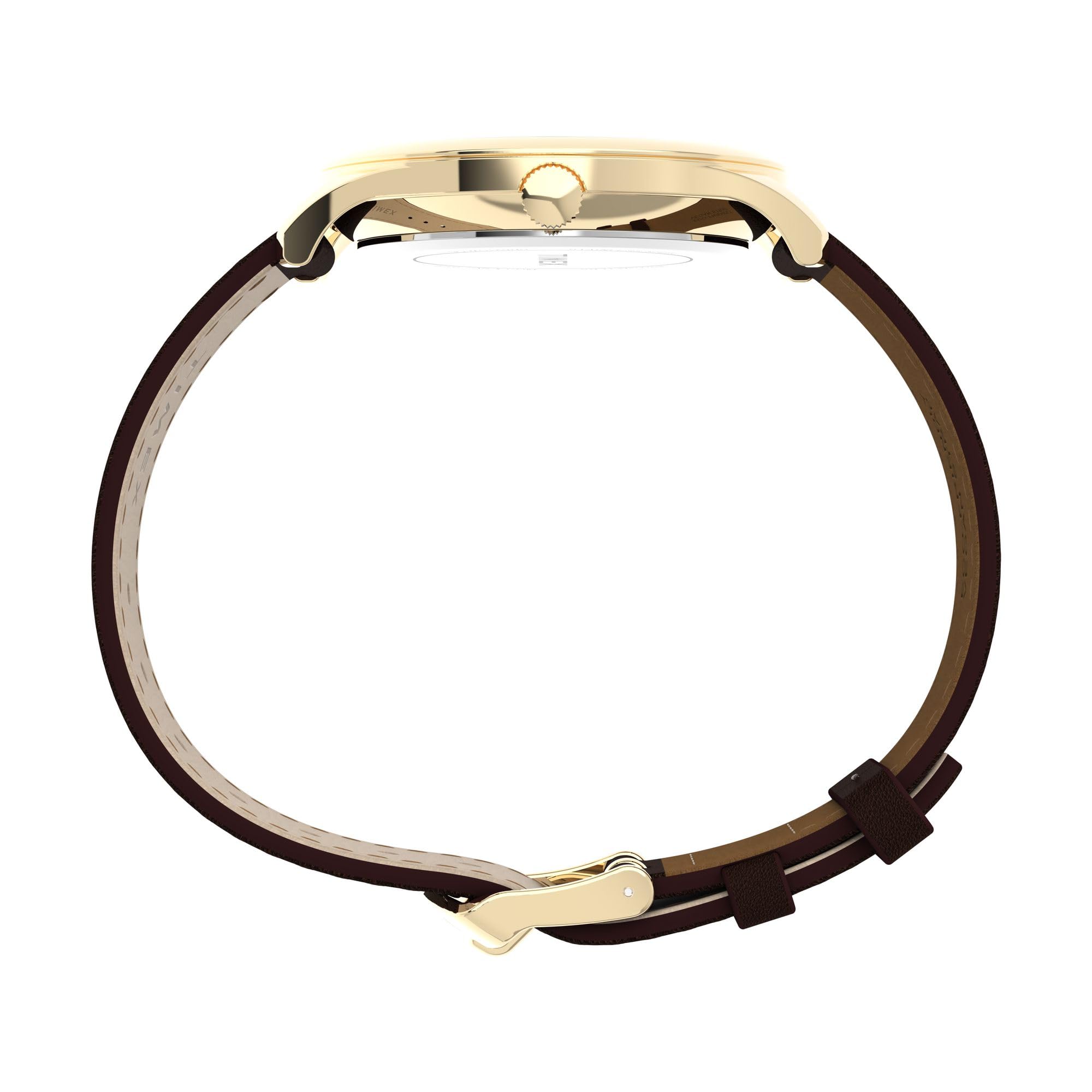 Timex Orologio analogico al quarzo da uomo con cinturino in pelle TW2W684009J, Marrone, Moderno