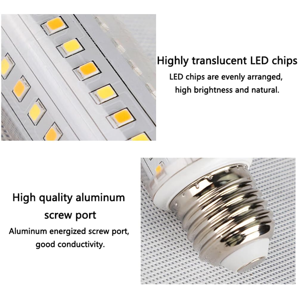 Paquete de 2/10 Bombillas Led E14/E27 de 9 W, Cálido, 3000 K, E27, Ahorro de Energía, Tres Colores, Bombillas de Maíz, 900 Lm, E27, Bombillas Led de Maíz para Iluminación Del Hogar/Yellow Li