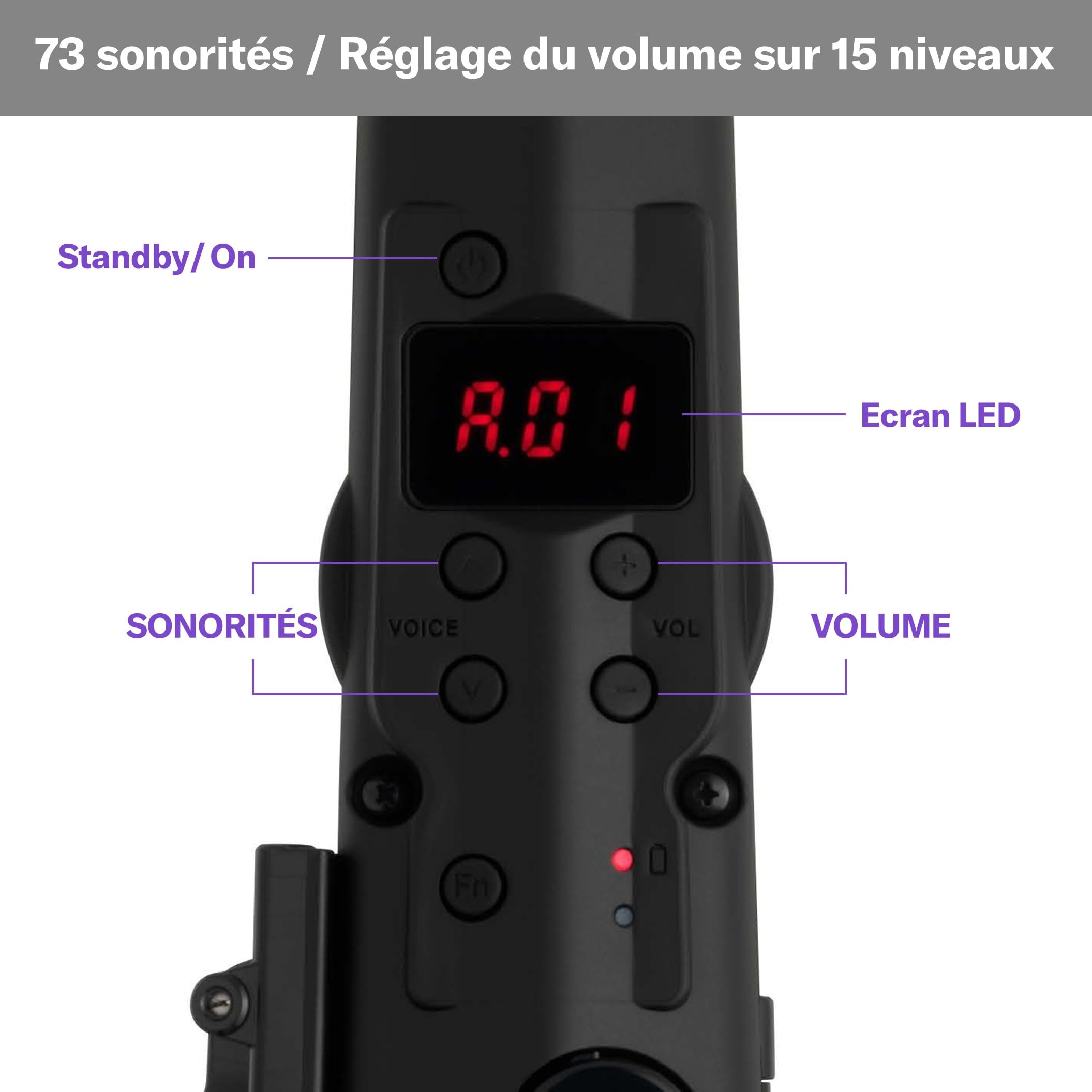 Yamaha YDS-120 Saxophone Numérique - 56 Sonorités de Saxophone, Capteur de Souffle, Contrôle du Volume, USB, Prise Casque, Idéal pour Jouer en Silence, Configuration et Personnalisation via l'App.