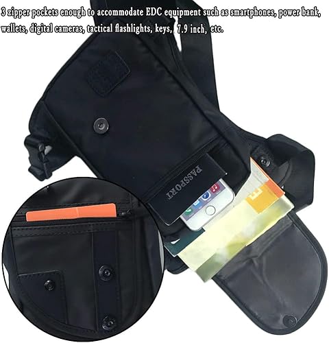 Miniatura 5 de Bolsa táctica militar impermeable para la pierna, para motocicleta, bicicleta, multifuncional, para el muslo, senderismo, viajes, pesca, cintura