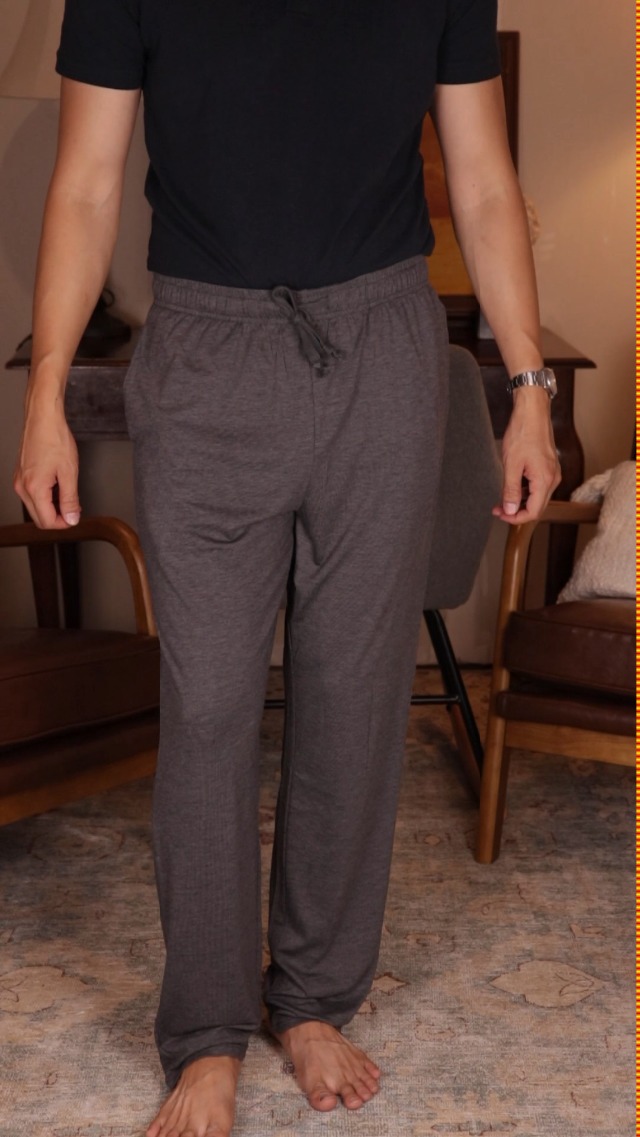 2 PC Men's Sweatpants Open Bottom, Workout Pants With Pockets Mesh Lightweight Running Athletic Lounge Fashion Drawstring Elastic Waist Solid Color Casual - View #12