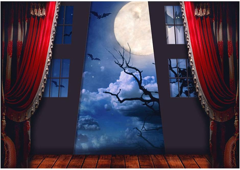 Amazon Com Funnytree 7x5ft Halloween Gothic Medieval Night Photography Backdrop For Family Dress Up Party Decoration Vampire Bat Background Photo Booth Electronics