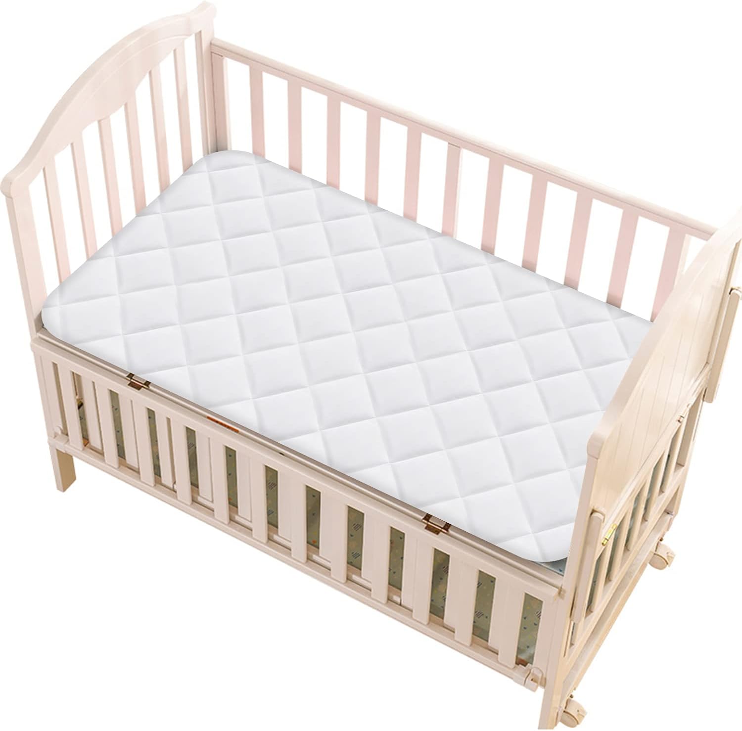 Bassinet Mattress Pad Cover, Compatible with Rectangle/Hourglass/Oval Bassinet Mattress , 2 Pack Waterproof and Soft Cotton Sheet, Breathable Bamboo Sleep Surface: Kitchen & Dining