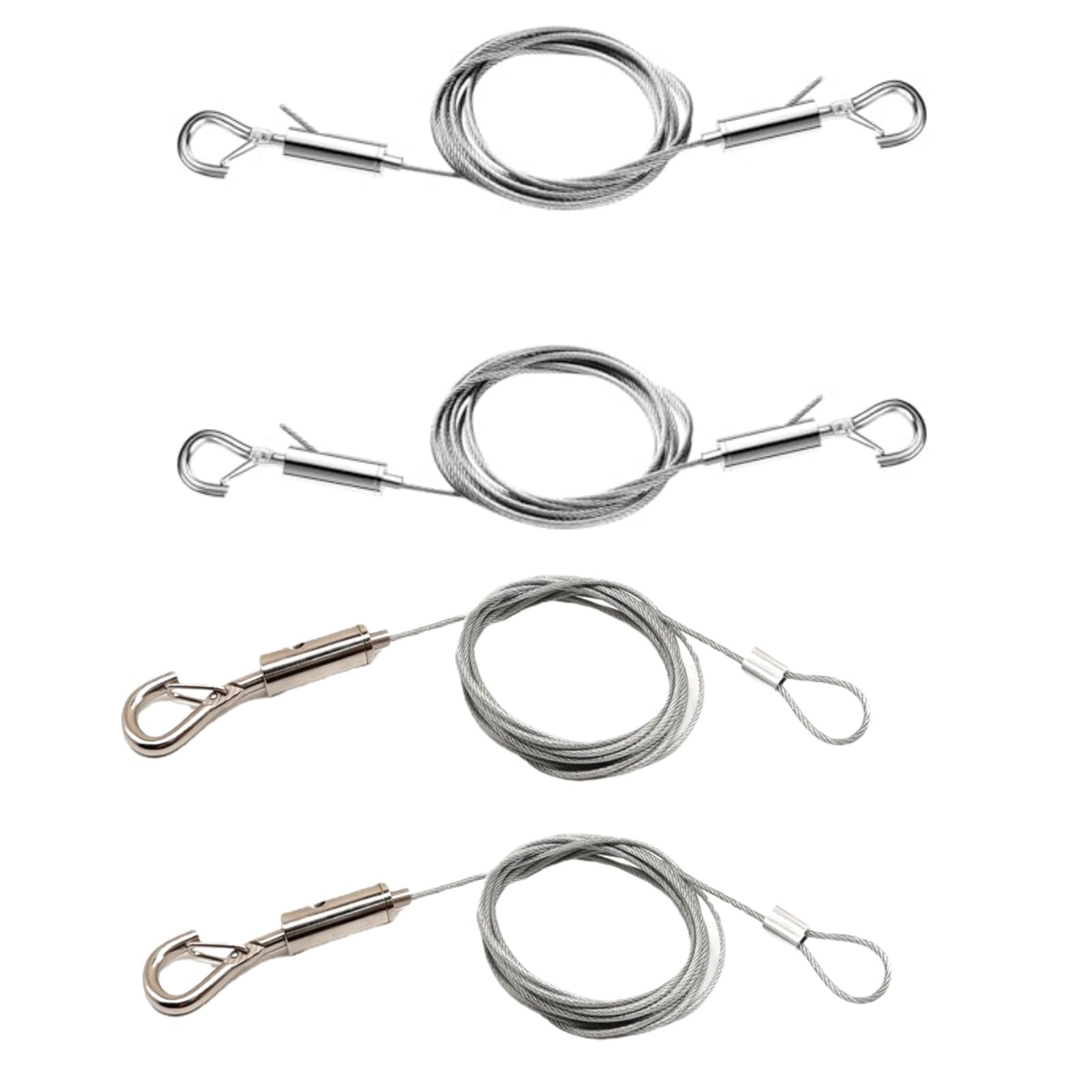 4PCS Adjustable Picture Frame (2+2) ,Mirror Hanging Wire Kit,3.3FT (1M) Heavy Duty Stainless Steel Rope for Hanging Pictures,Mirrors,Light Lamp,Billboards,Basket,Flowerpot,Hold Up to 66lbs-image-29