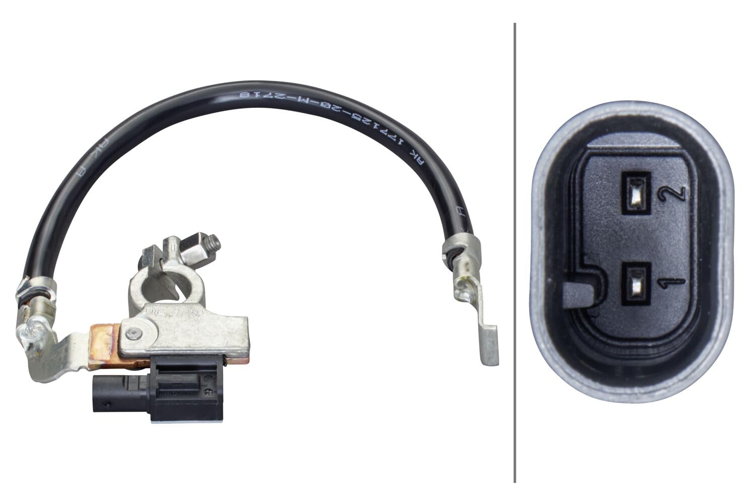 HELLA 6PK 012 835-911 Sensor, Batteriemanagement - 12V - geschraubt - Kabel: 300mm | 6PK 012 835-911 passend für 1 2 3 4 | 6PK 012 835-911