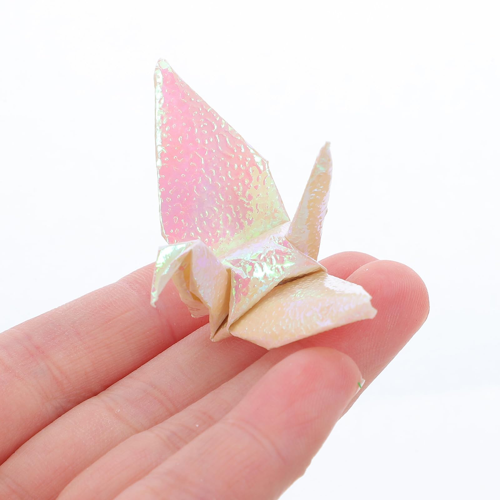 CLISPEED 100 Pezzi Gru Origami in Carta Bianco Perla, Pronte all'Uso e Piegate, Decorazioni Eleganti per Matrimonio e Shower