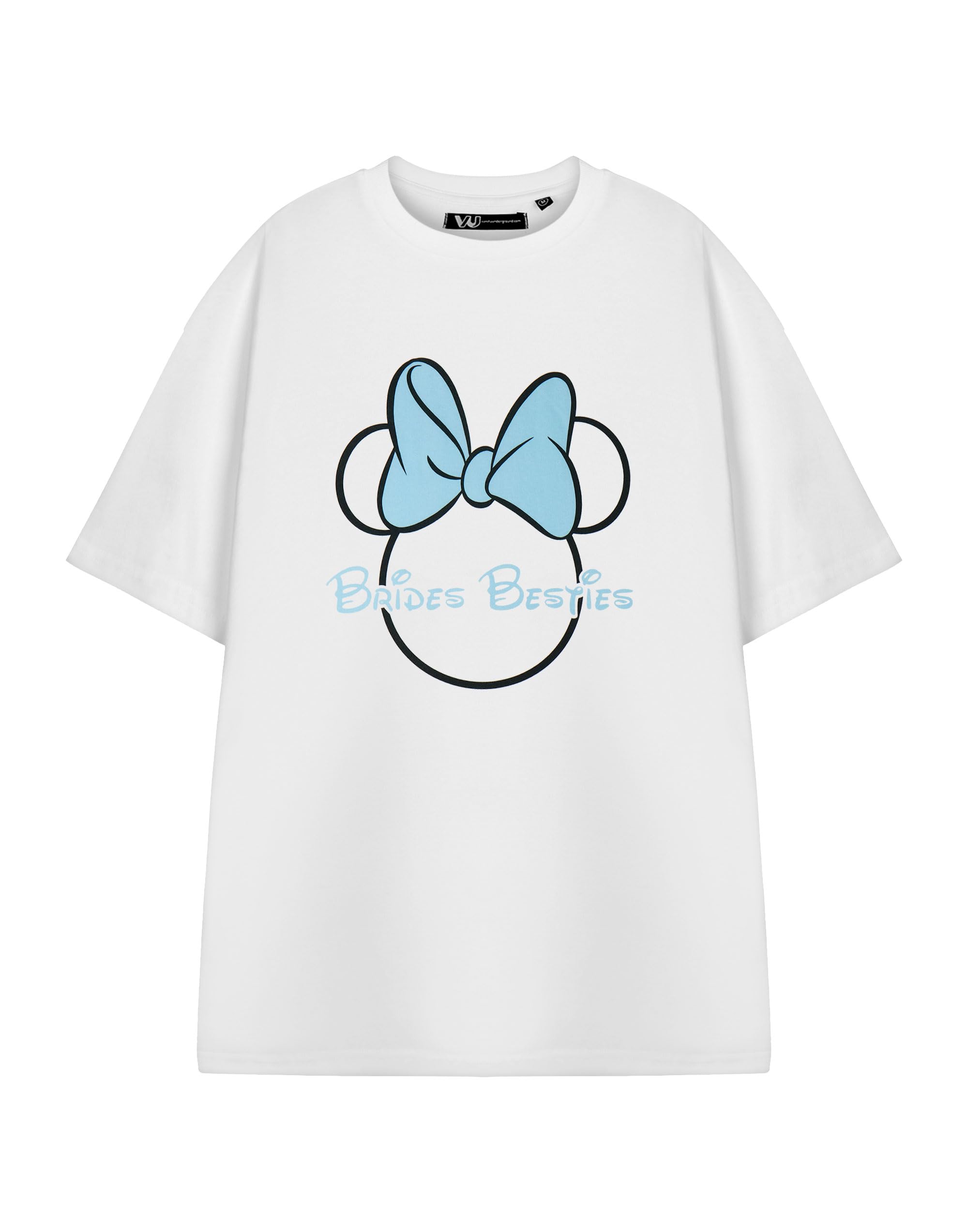 Disney Women's White Short-Sleeved T-Shirt - Brides Besties Hen Party Graphic - XXL