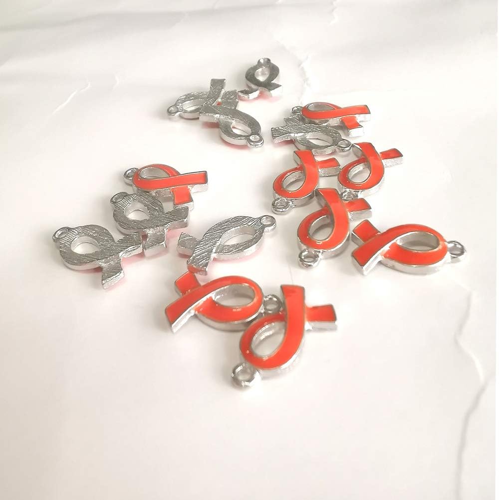 20 Pcs Breast Cancer Awareness Charms for Jewelry Making - Ribbon Pendant Charms Bulk DIY Jewelry Craft Making Accessories - Image 5