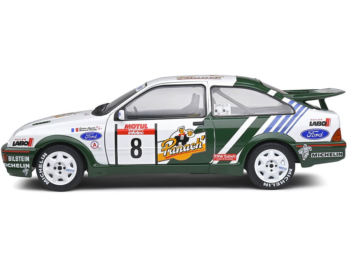 Solido 421181260 FORD SIERRA COSWORTH Nessuno Auto in miniatura da collezione, bianco/verde, 1/18ème