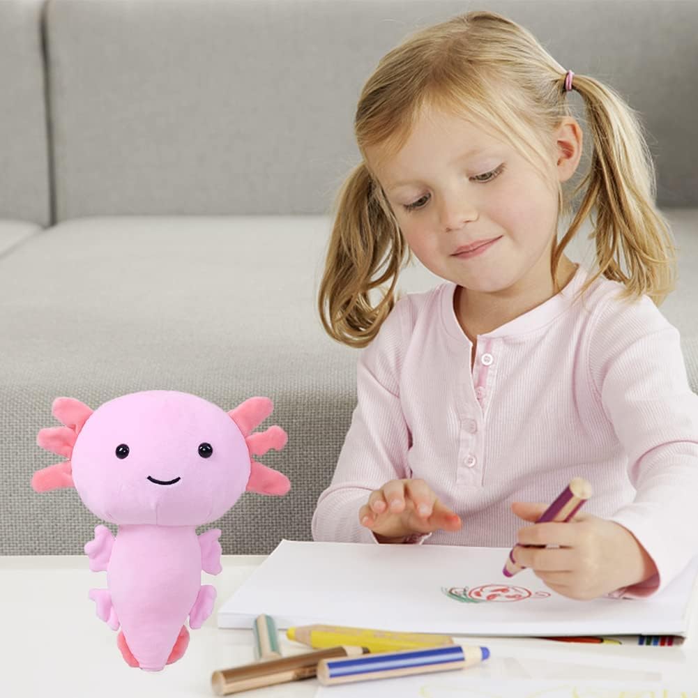 Peluche Axolotl Kawaii De 20 Cm – Cómodo Cojín Para Niños Y Adultos, Regalo Original De Peluche