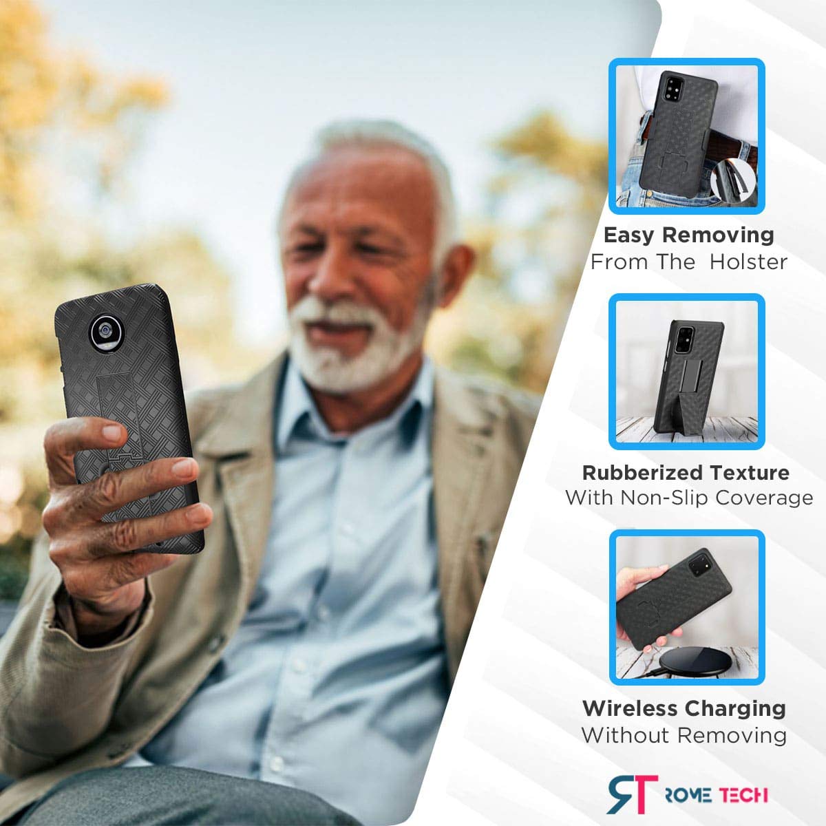 Galaxy S7 Case, Aduro Shell & Holster Combo Case Super Slim Shell Case W/Built-in - Foto 5