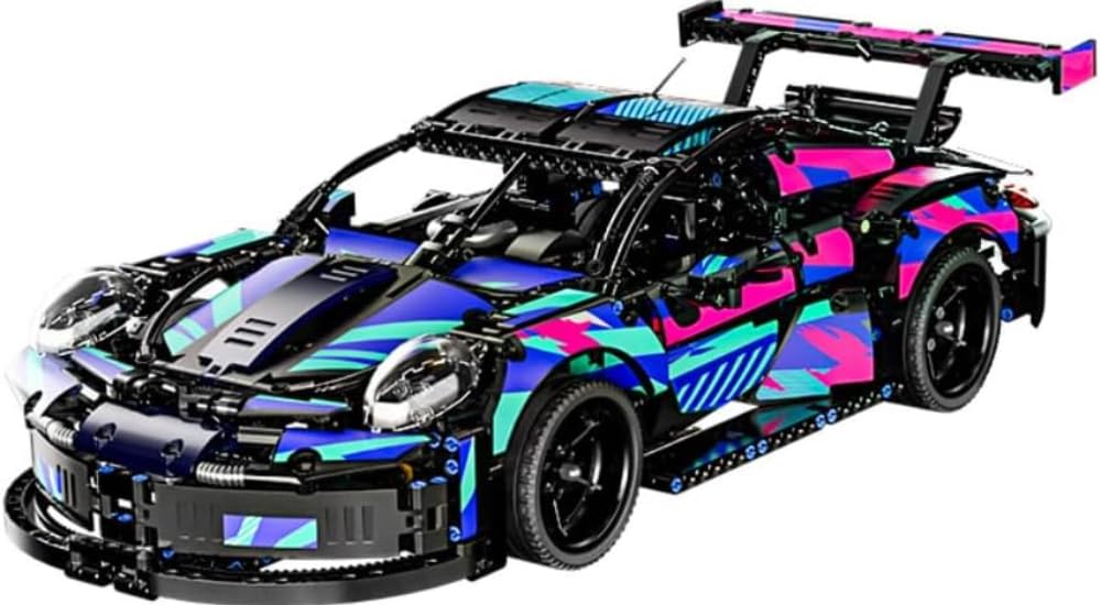 JUCYJULY Technology Sports Car Building Kit, 1580 Racing Car Model Building Blocks Sets, MOC Super Vehicle Construction Toys Gifts for Adults