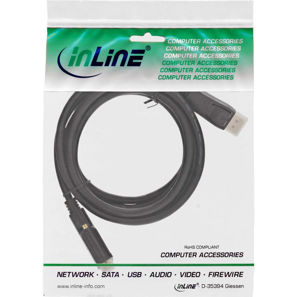 InLine Câble convertisseur DisplayPort vers DVI 10 m Noir