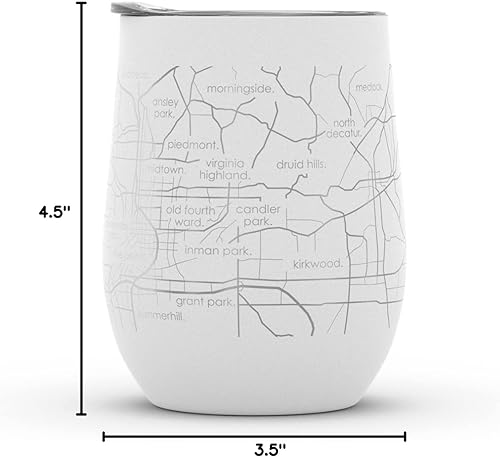 Vista 731 de Well Told Lexington Kentucky Map - Vaso de vino aislado con grabado de mapa de Kentucky, taza de acero inoxidable grabada (12 onzas, verde domingo)