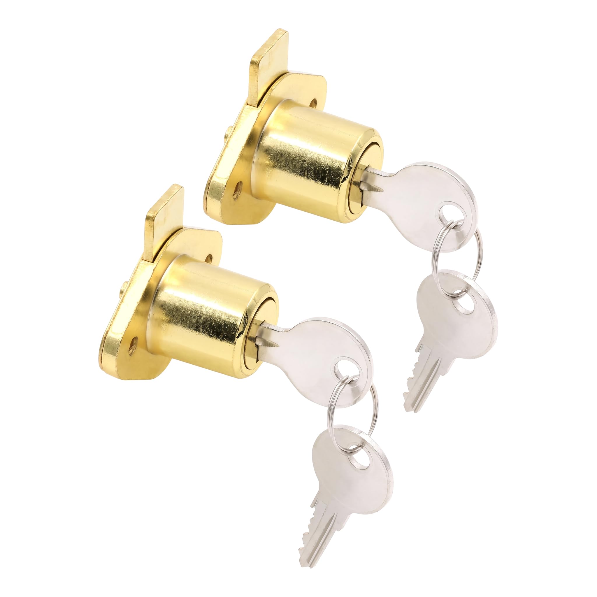 Drawer Cabinet Locks - Brass Plated Security Locks -7 Drawer Cabinet Locks - Brass Plated Security Locks -7