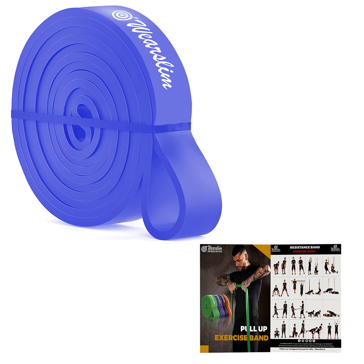 Professional Pull Up Assist Band, Exercise Resistance Bands for Strength Training, Home Fitness, Crossfit, Stretch Exercises, Powerlifting, & Stretch Band (Heavy: 25-50lbs)