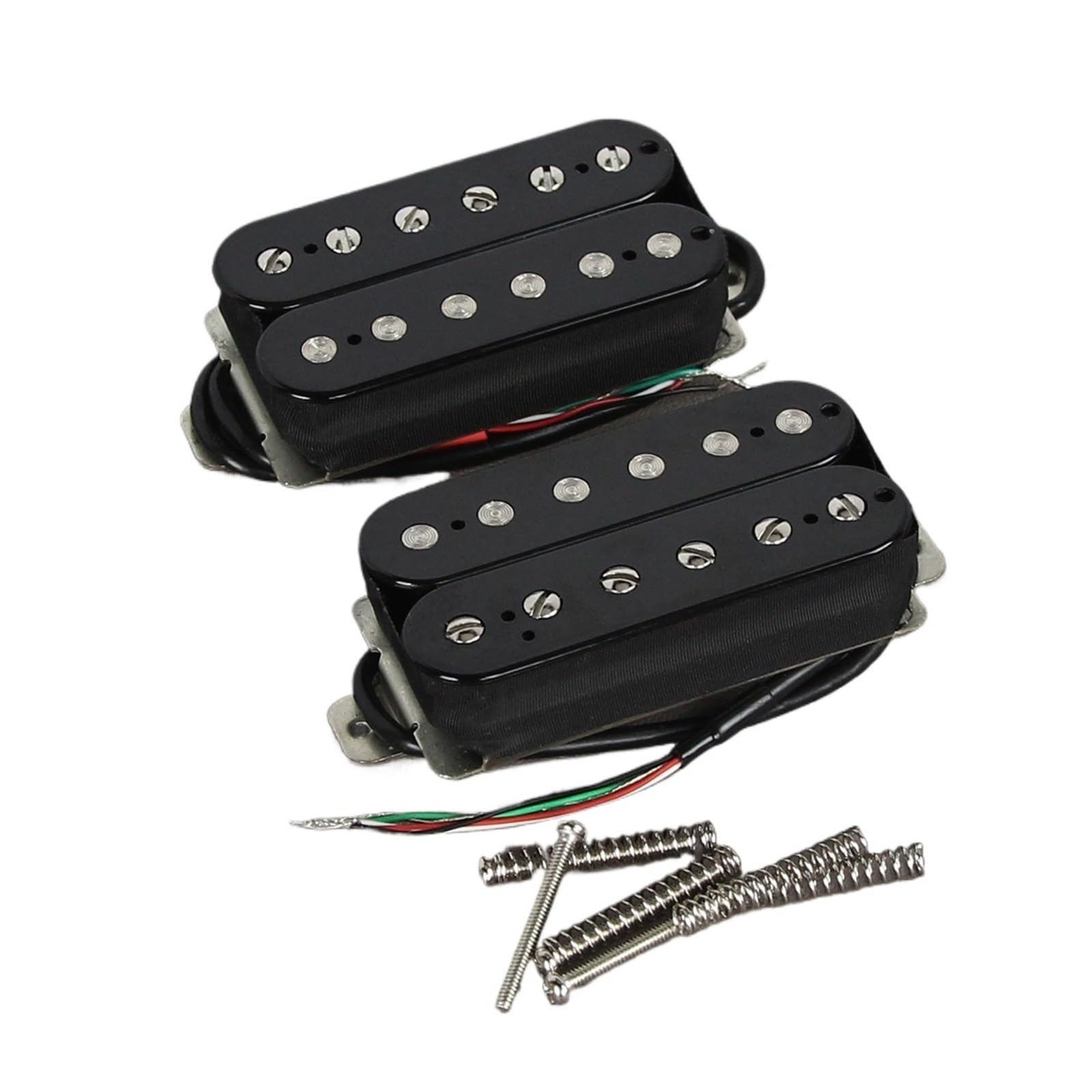 Juego de pastillas humbucker Alnico 2 for guitarra, pastillas de mástil y puente, piezas de guitarra de doble bobina.(Schwarz)