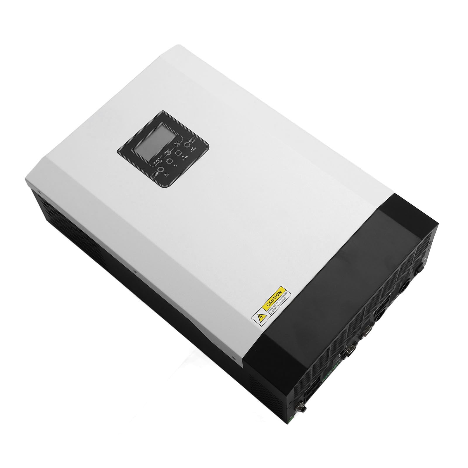 Hybrydowy Falownik Solarny, Hybrydowa ładowarka Słoneczna ze Stopu Aluminium 48 V 80 A 5500 W Wyświetlacz LCD z czystą falą sinusoidalną dla Domu Szkoła Monitoring Uliczny Generator Użyj Prądu
