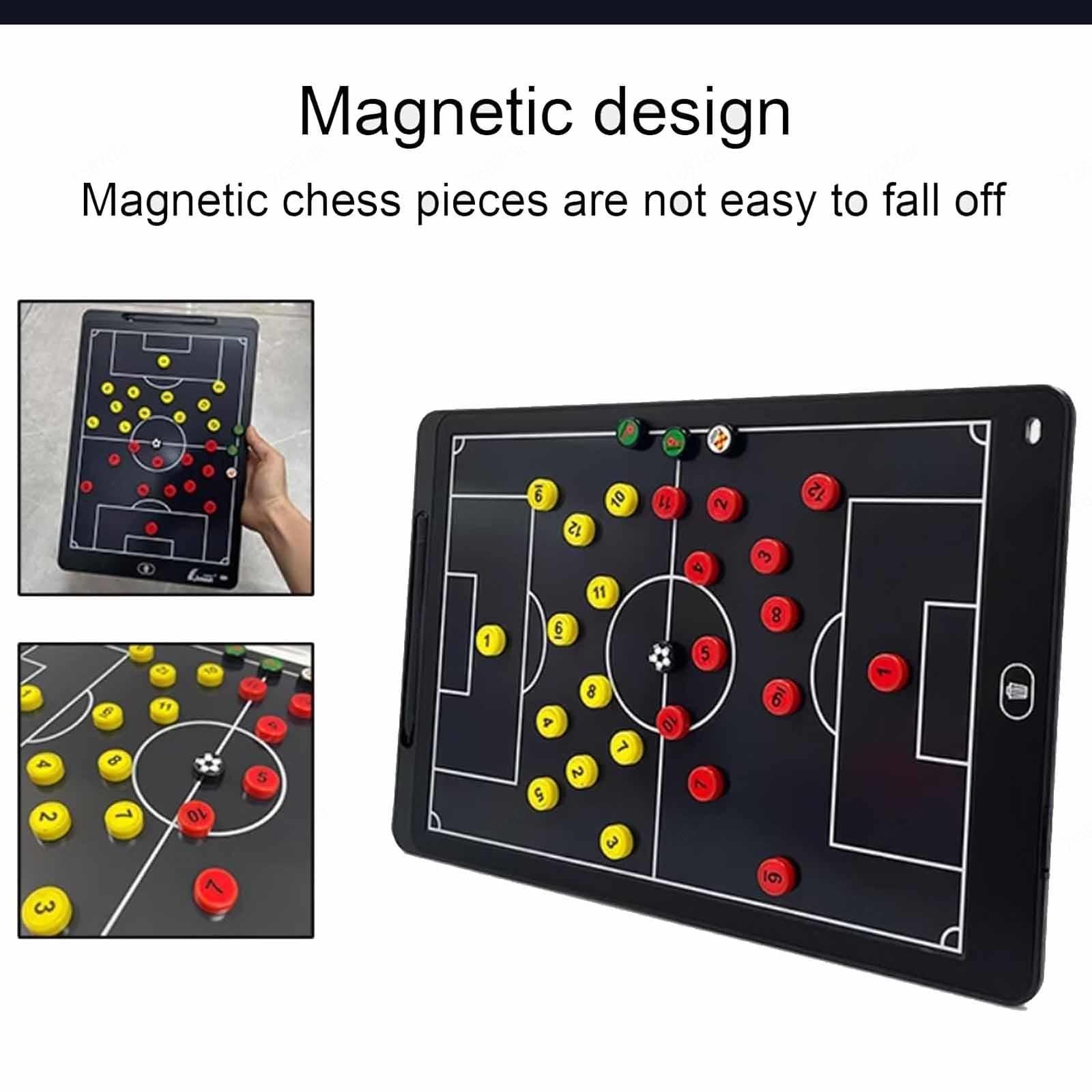 Lavagne magnetiche elettroniche per allenamento di calcio - Lavagnetta per allenamento di calcio LCD da 13,7/9,5 pollici, lavagnetta strategica professionale cancellabile portatile